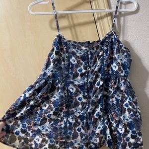 Women Small Petite Lightweight Summer Tank Blouse Floral